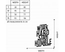 Work Hard Stay Humble Quotes Wall Decal Motivational Vinyl Art Stickers